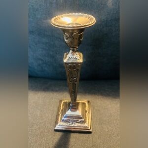 Vintage Neoclassical-style  Silver Plated Decorative Candlestick Holder